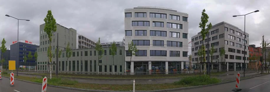 Die Gebäude des Kulturparks an der Pfingstweidstrasse in Zürich-West, April 2016