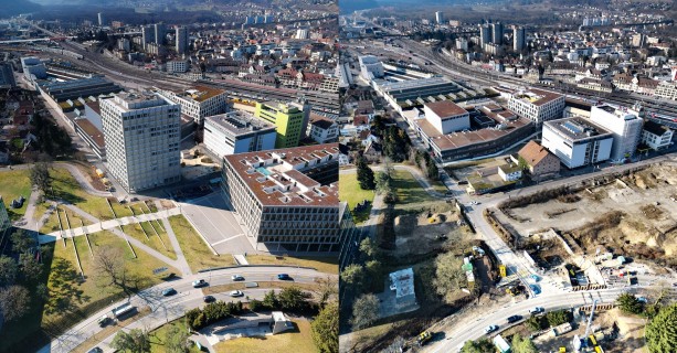 Windisch Campus Areal 2011 und 2021